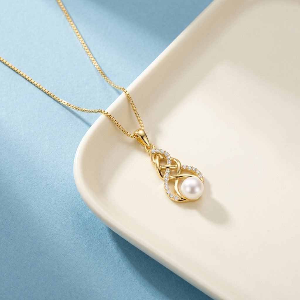 Luxurious 925 Sterling Silver Pearl Pendant Necklace For Women With Freshwater Pearl And Silver Box Chain