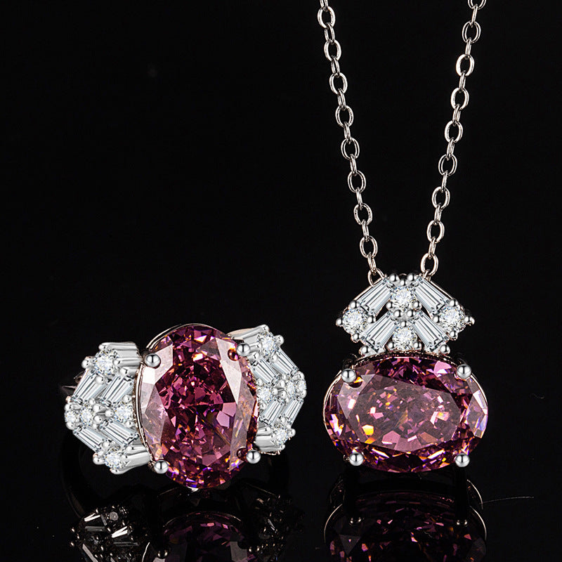 Geometric Jewelry Set For Women Featuring Electroplated Copper With Cable Chain, 1 Set