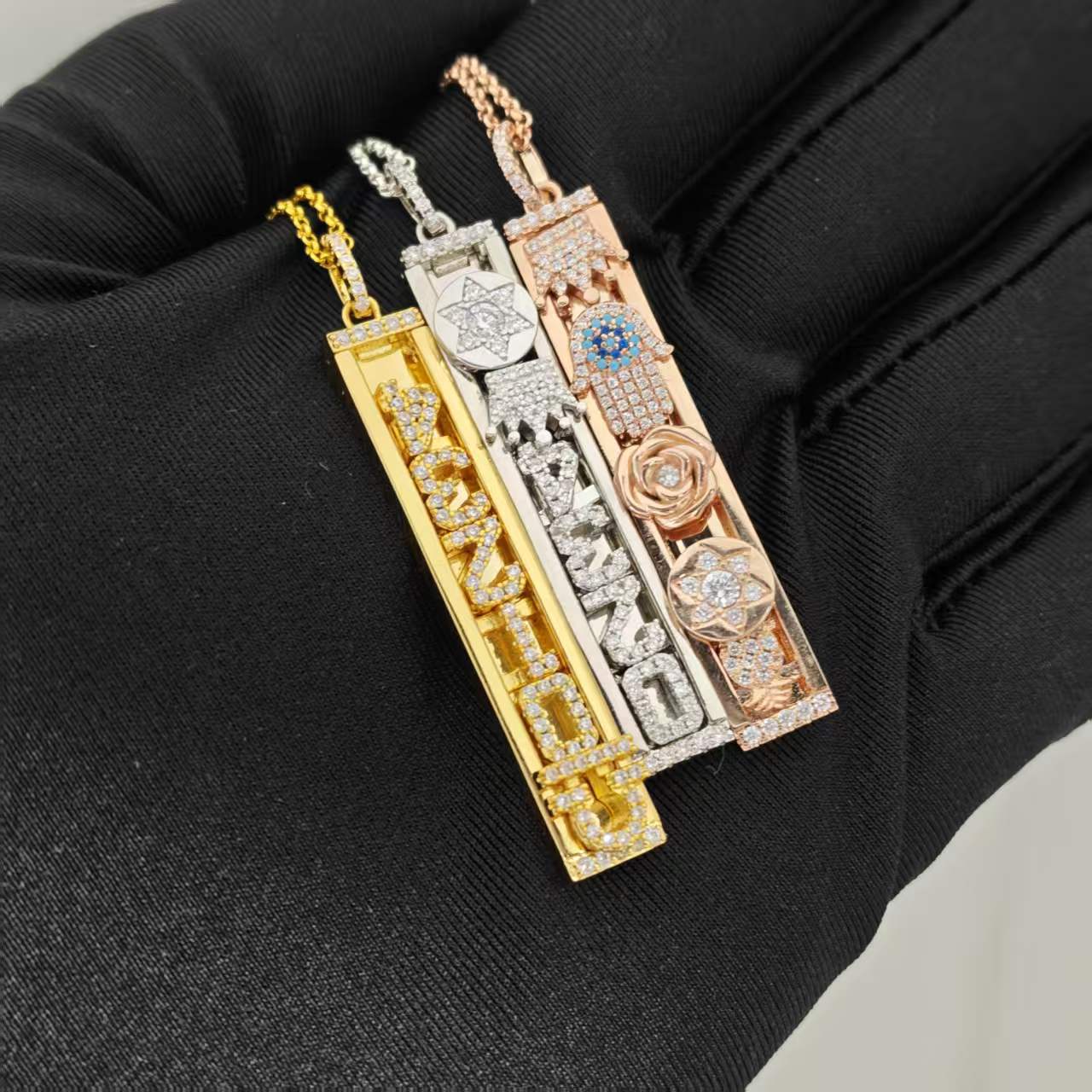 Electroplated Copper Pendant With 18K Real Gold Plated Finish Featuring Bezel Setting And Zircon Inlay
