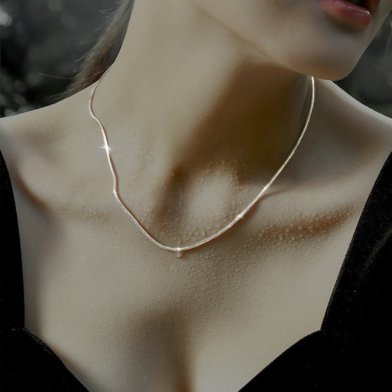 Gold Snake Necklace For Women In 925 Sterling Silver With Electroplated Finish And Snake Chain