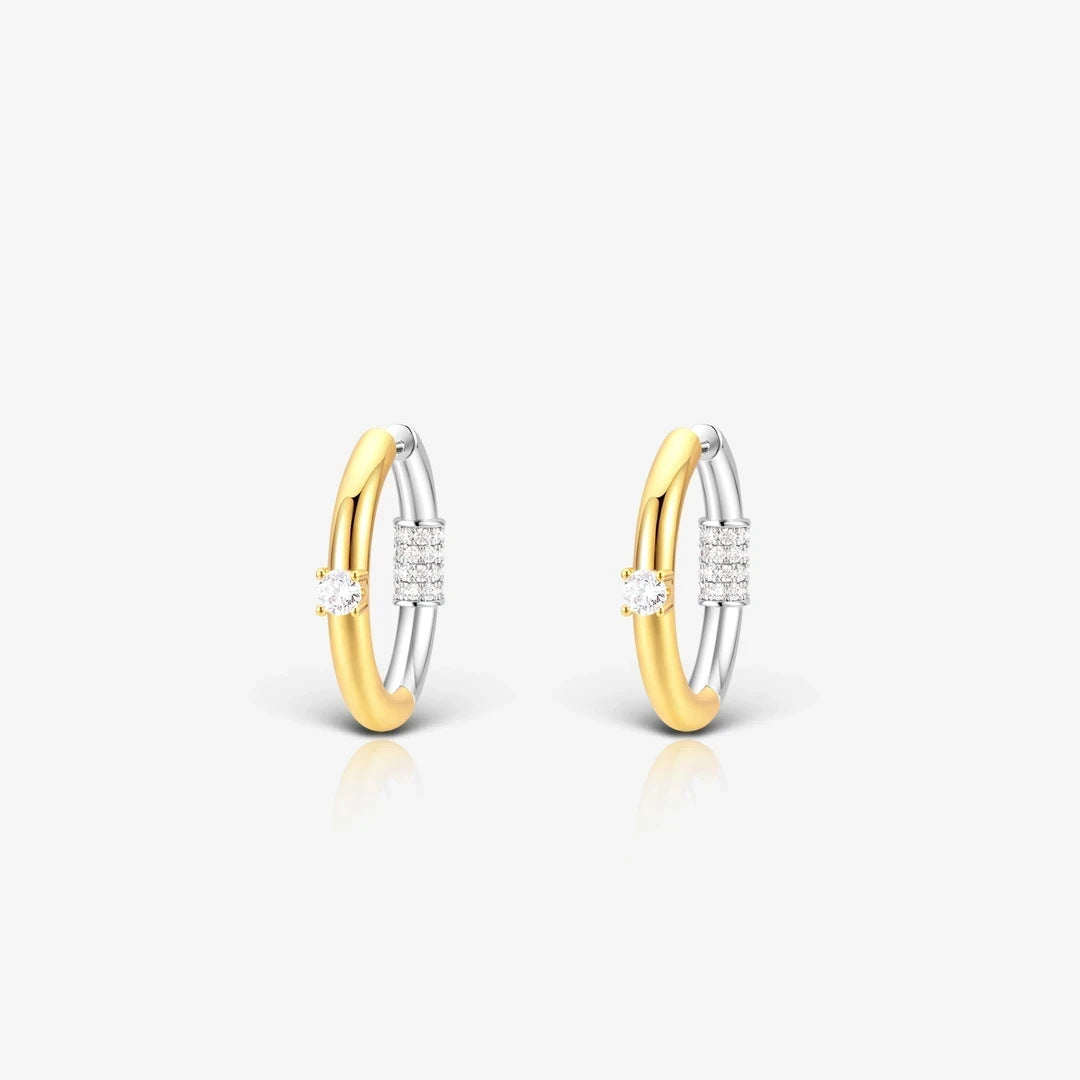 Luxurious Geometric Earrings For Women With Copper Ear Pins And Silver Plated Electroplated Finish