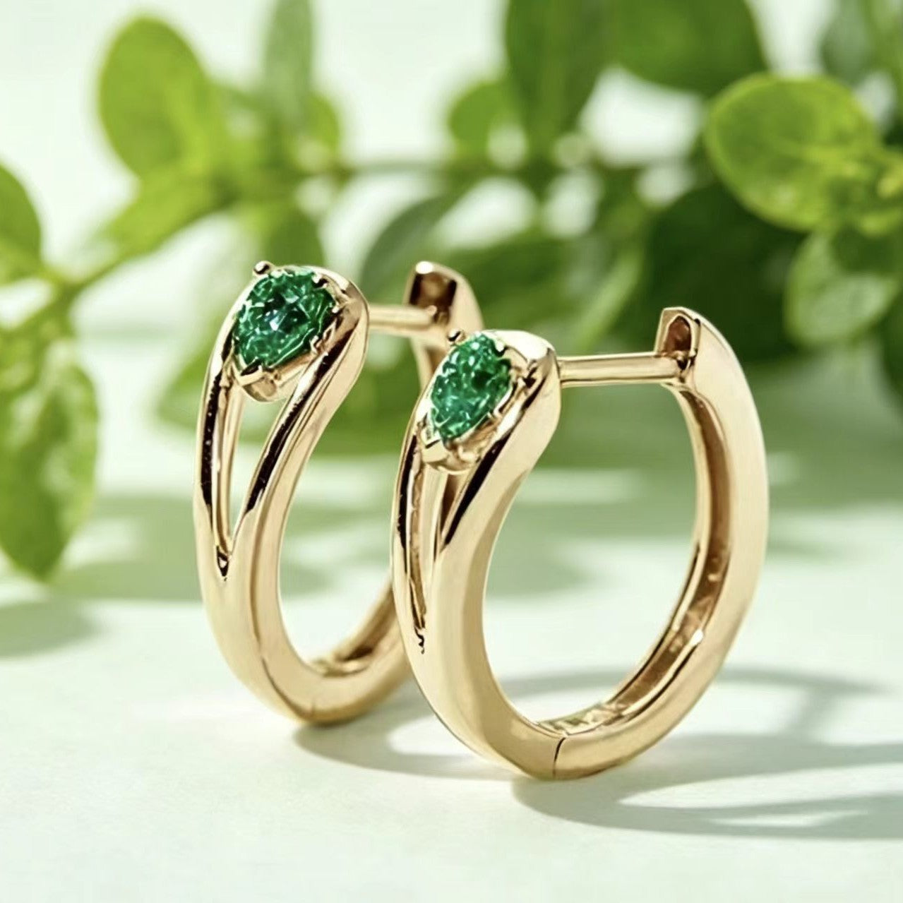 Gold Circle Earrings For Women In New Style With Copper Ear Pins