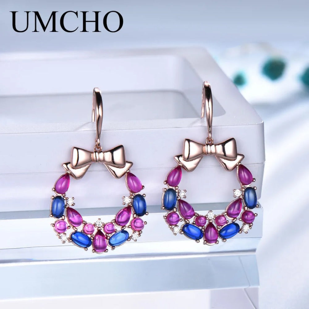 Bow Tie Earrings For Unisex Featuring 925 Sterling Silver Ear Pins With Sweet Style And Zircon Inlay