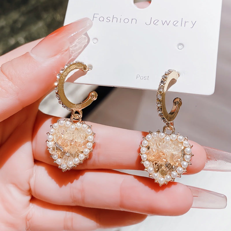 New Style Flowers Earrings For Women In Alloy With Artificial Pearl Inlay, Available In Colour