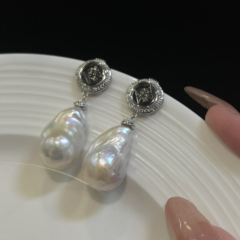Crown Earrings For Women Featuring Titanium Alloy Ear Pins In Retro Style