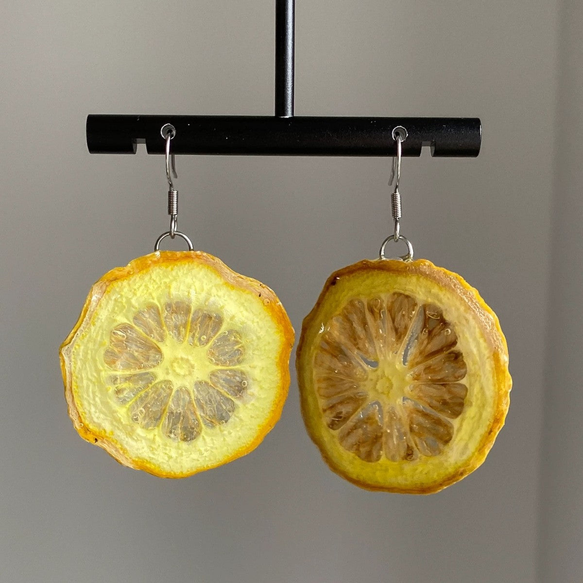 Lemon Earrings For Women Featuring Epoxy Craft And Zinc Alloy With 925 Sterling Silver Posts In Sweet Style