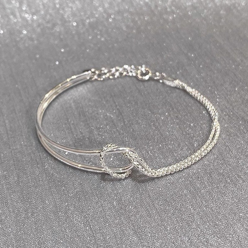 Copper Splicing Rope Chain Bracelet For Women In Simple Style, Perfect Birthday Gift