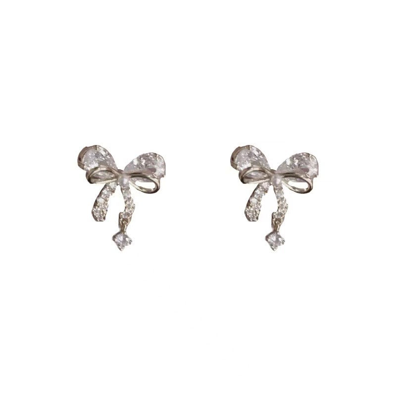 Bow Tie Earrings For Women In 14K Real Gold Plated Brass With Copper Ear Pins, Elegant Gold Jewelry