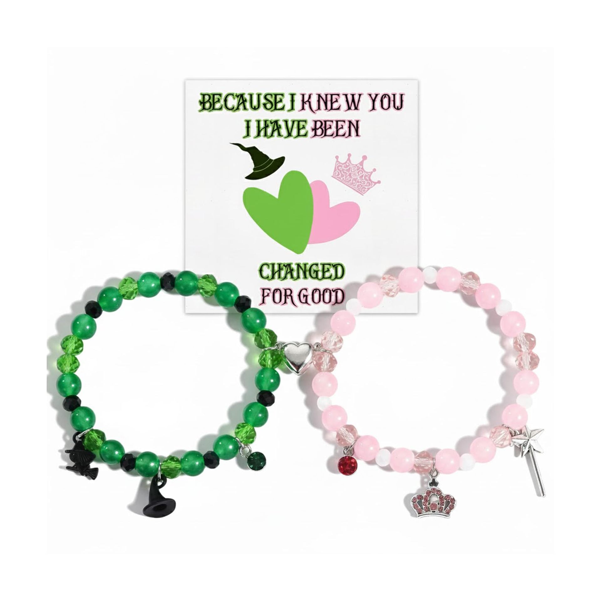 Heart Shape Crystal Bracelet For Couples Featuring Beading Craft In Simple Style With Crystal Inlay