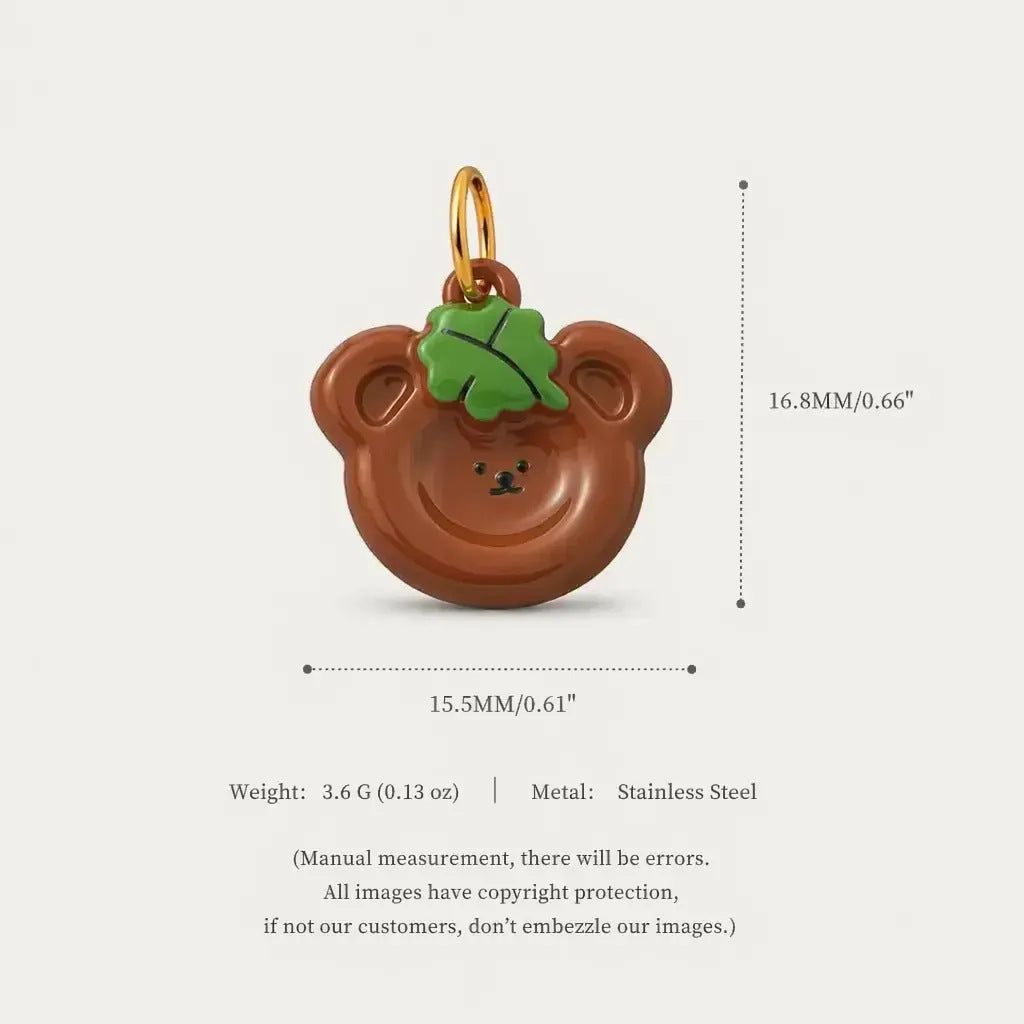 Heart Shape Cartoon Style Pendant In Metal With Zircon Inlay, PVD Coated And 18K Real Gold Plated Finish