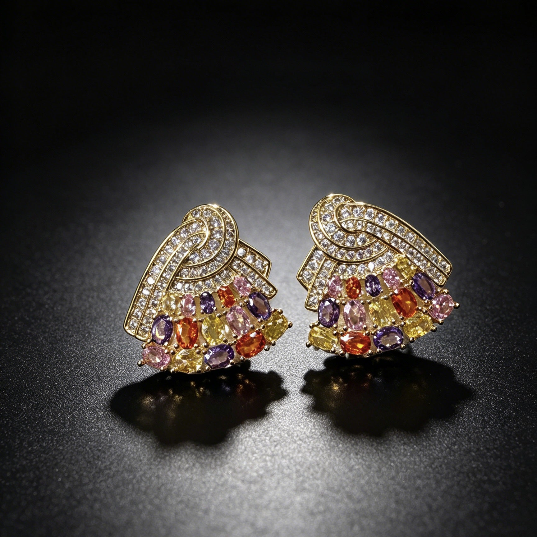 Christmas Tree Earrings For Women Featuring Copper Material And Zircon Inlay With 925 Sterling Silver Ear Pins