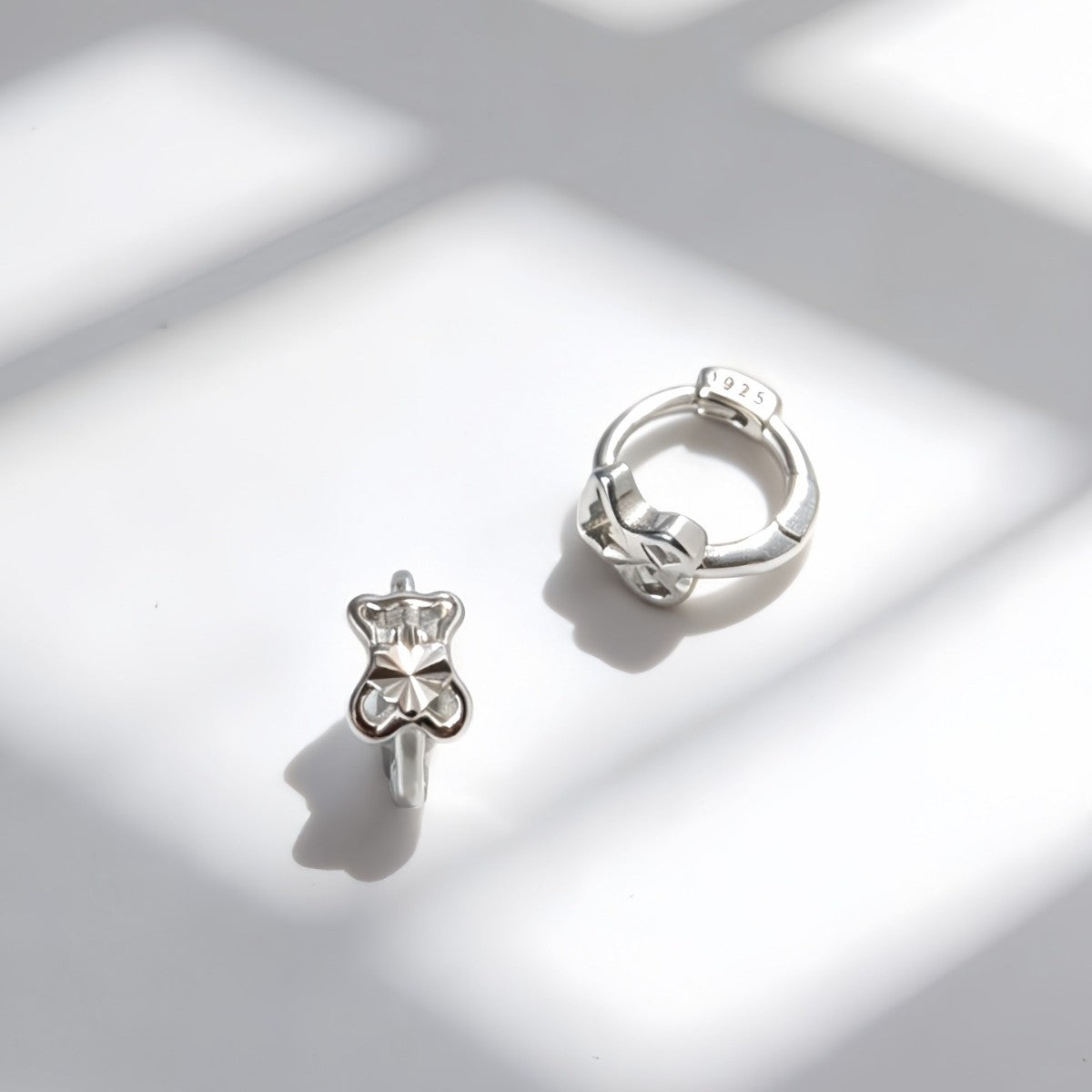 Little Bear Ear Tunnels For Women In 925 Sterling Silver Featuring Silver Color