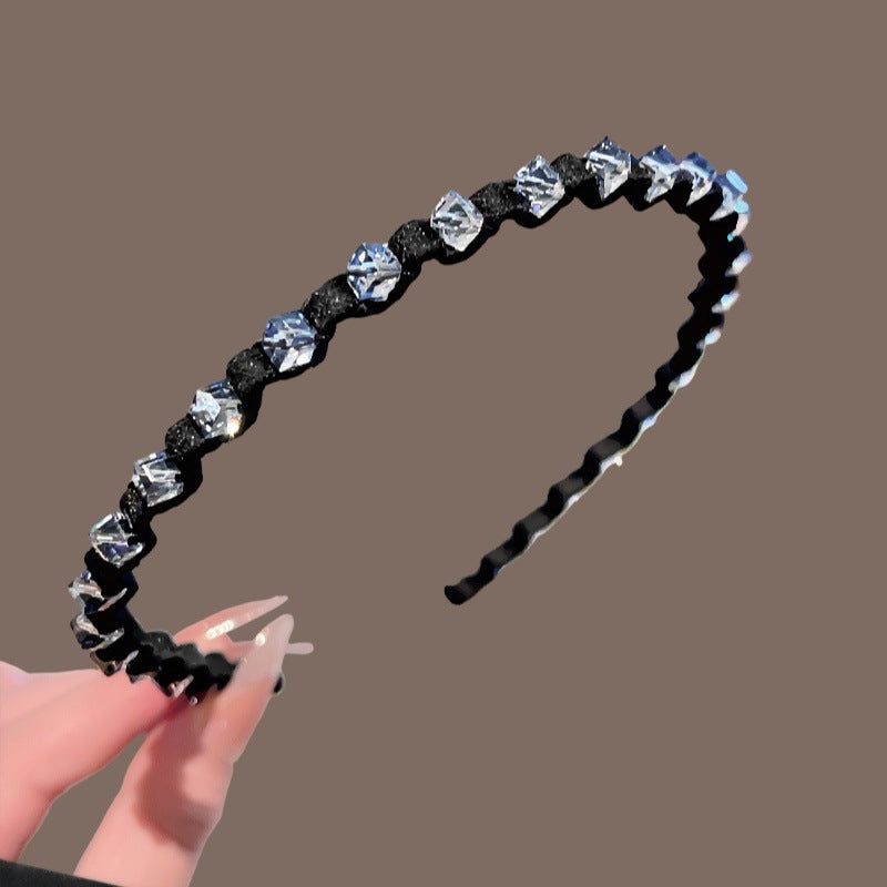 Waves French Style Jewelry Headband For Women In Blue, Alloy Material, Perfect Summer Hair Accessory
