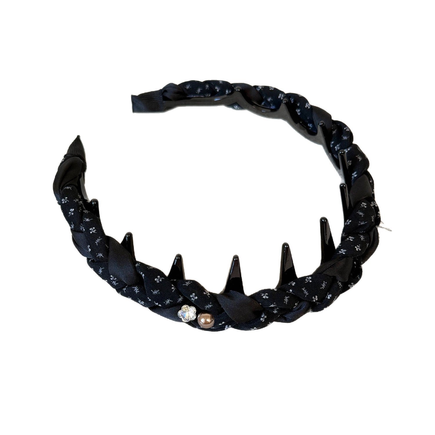 French Style Twist Hair Band For Women In Cloth Material With Rhinestones, Perfect For Summer