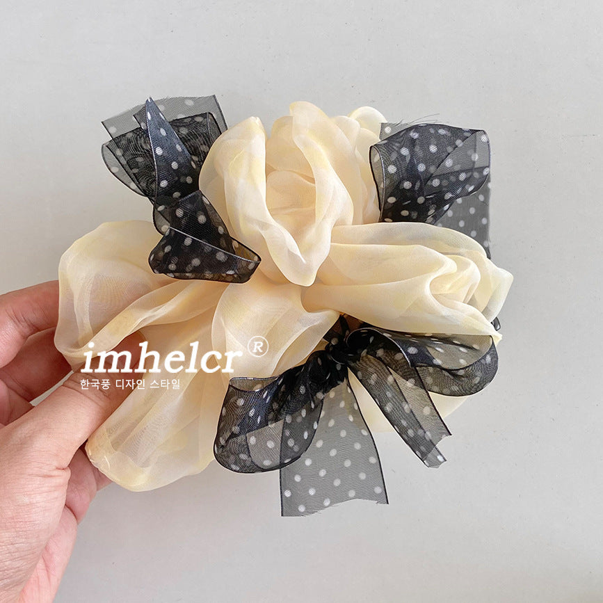 New Style Bow Tie Scrunchie Hair Accessory For Women In Mixed Materials, Perfect For  Spring And Summer