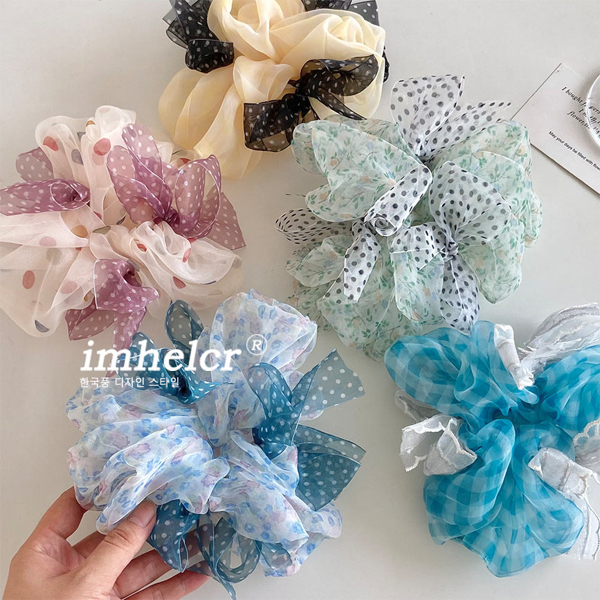 New Style Bow Tie Scrunchie Hair Accessory For Women In Mixed Materials, Perfect For  Spring And Summer