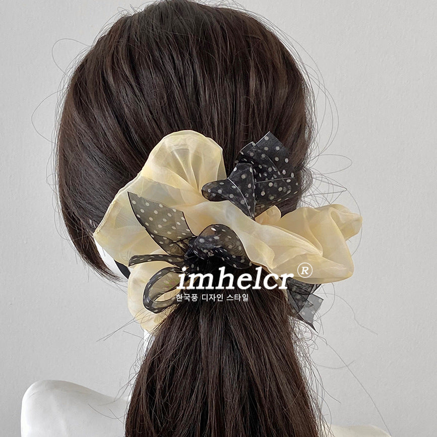 New Style Bow Tie Scrunchie Hair Accessory For Women In Mixed Materials, Perfect For  Spring And Summer