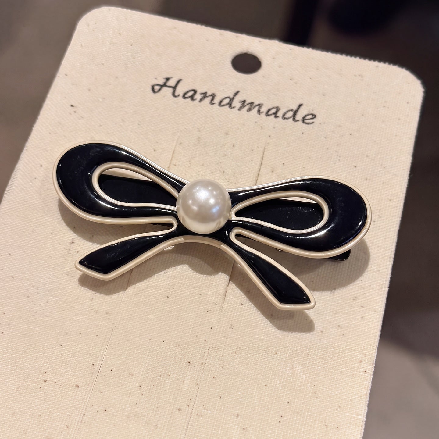 Commute Style Bow Tie Hairpin For Women Made Of Acetic Acid Sheets, 1 PCS Package