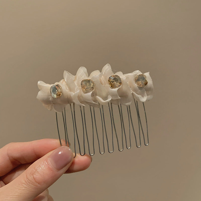 Luxurious Crystal Hair Comb For Women Featuring Artificial Crystal Material, Perfect For Spring Hair Accessories