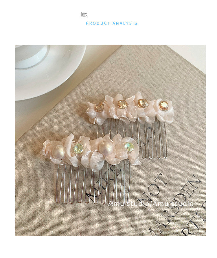 Luxurious Crystal Hair Comb For Women Featuring Artificial Crystal Material, Perfect For Spring Hair Accessories