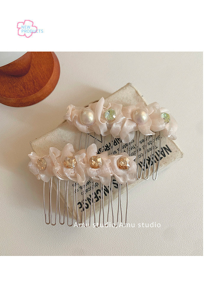 Luxurious Crystal Hair Comb For Women Featuring Artificial Crystal Material, Perfect For Spring Hair Accessories