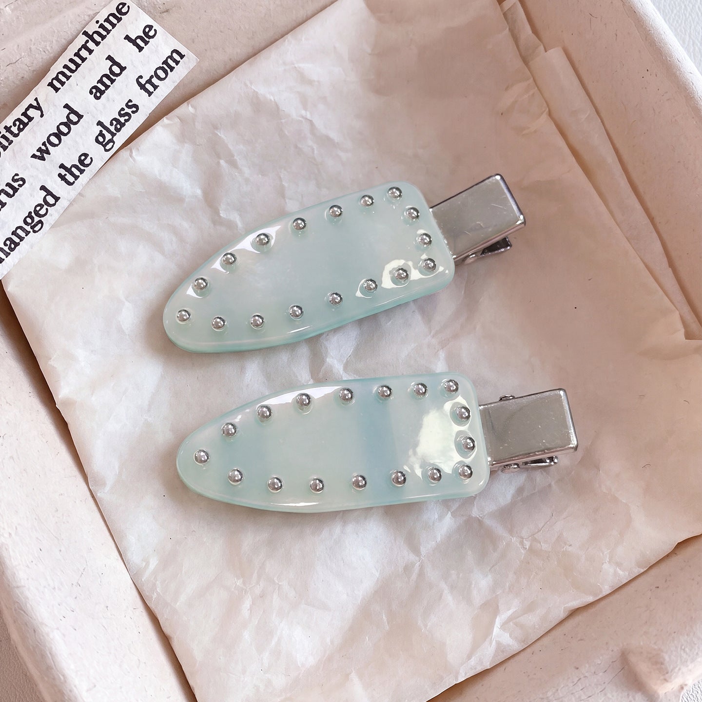 Ombre New Style Hairpin For Women With Mixed Materials And Rhinestone Inlay