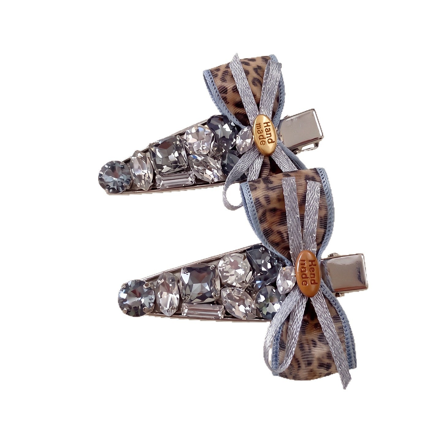 Sweet Leopard Print Hairpin For Women With Mixed Materials And Rhinestone Inlay