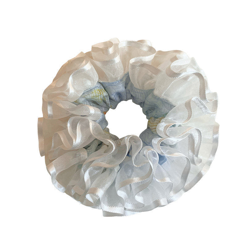 Lace Fairy Style Scrunchie Hair Accessory For Women In Gauze Material, Perfect For Spring