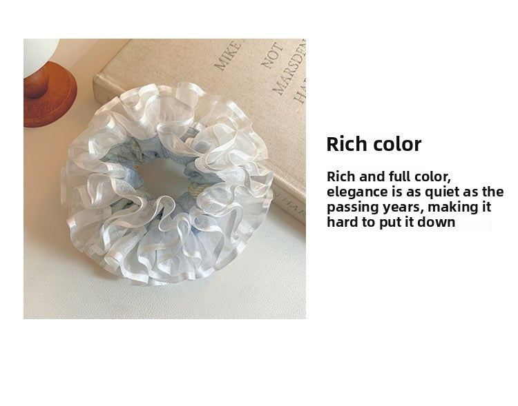 Lace Fairy Style Scrunchie Hair Accessory For Women In Gauze Material, Perfect For Spring