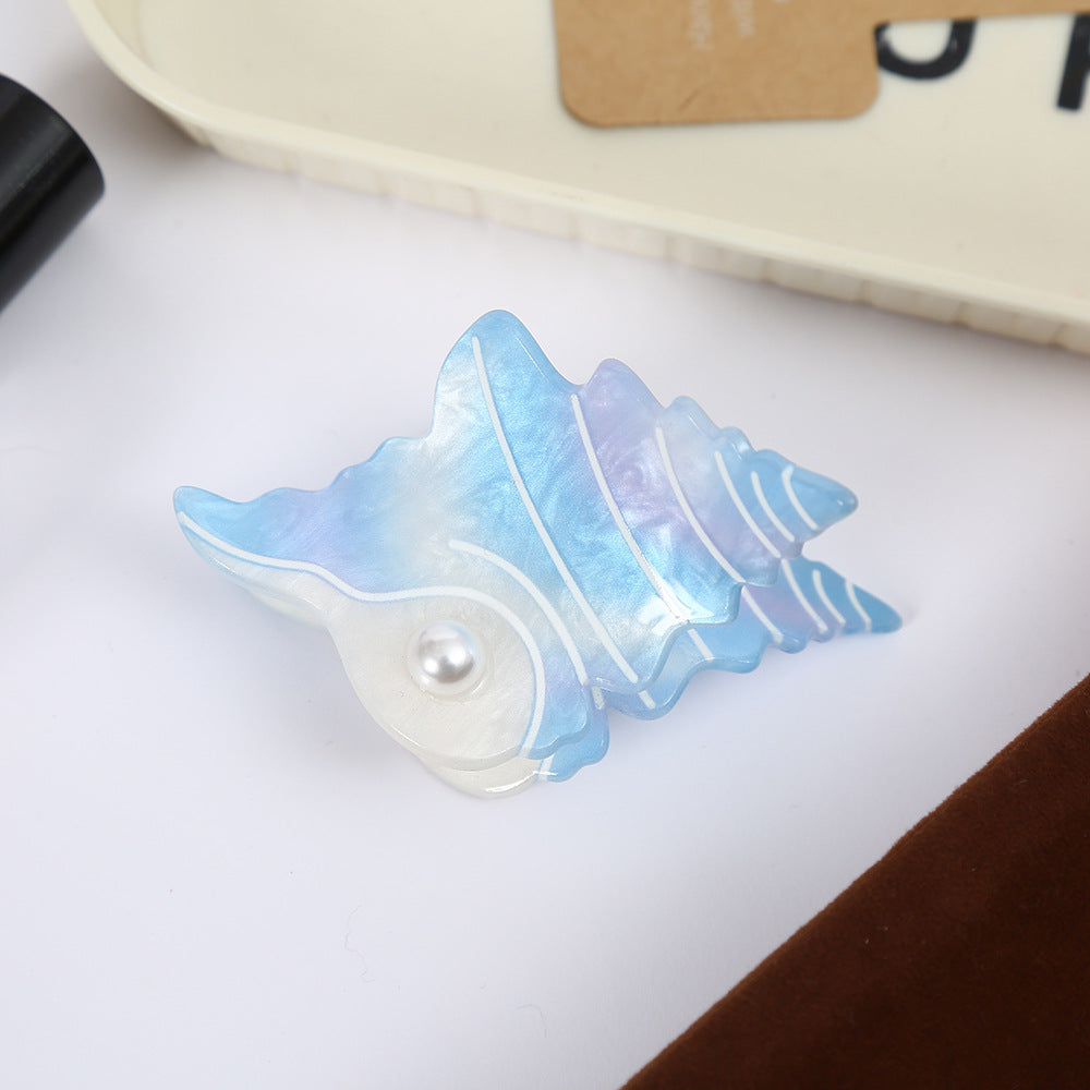 New Style Conch Hair Claws For Women In Purple, Made Of Acrylic, Perfect Hairpin For Spring