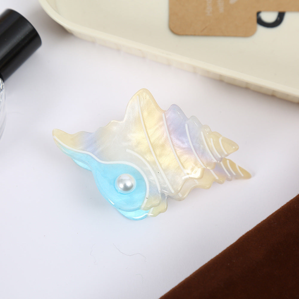 New Style Conch Hair Claws For Women In Purple, Made Of Acrylic, Perfect Hairpin For Spring