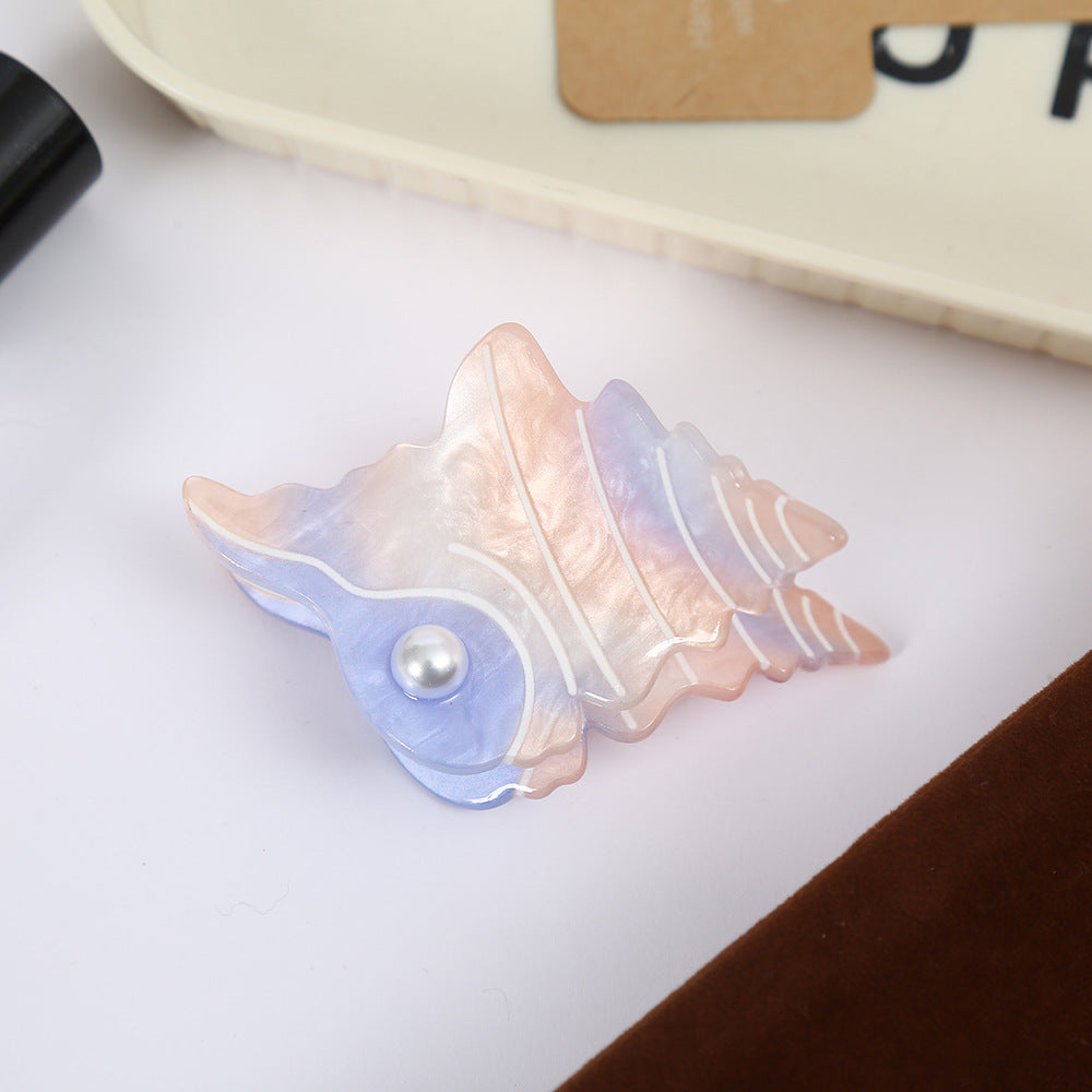 New Style Conch Hair Claws For Women In Purple, Made Of Acrylic, Perfect Hairpin For Spring