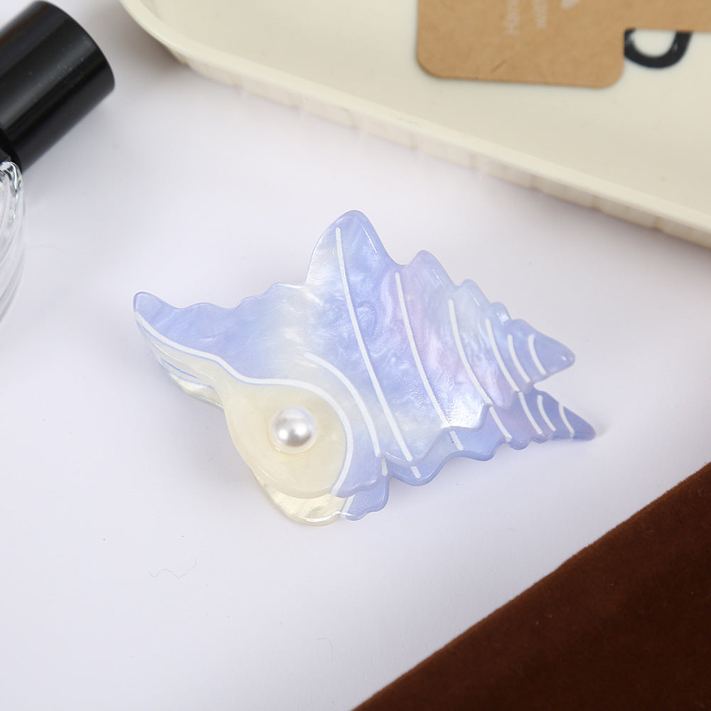 New Style Conch Hair Claws For Women In Purple, Made Of Acrylic, Perfect Hairpin For Spring