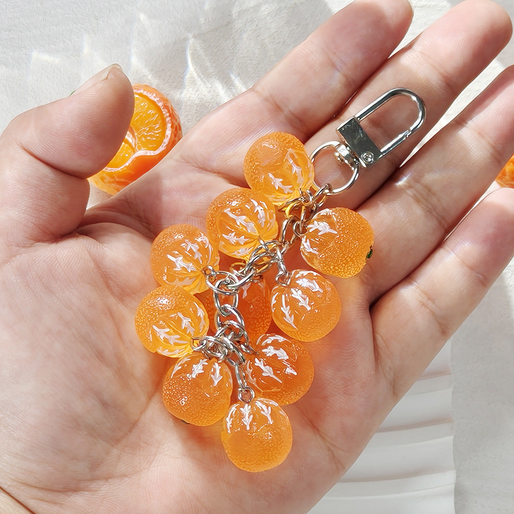 Handmade Fruit Key Chains 10 PCS Package Featuring Plastic Material In Pastoral Style For Spring & Summer