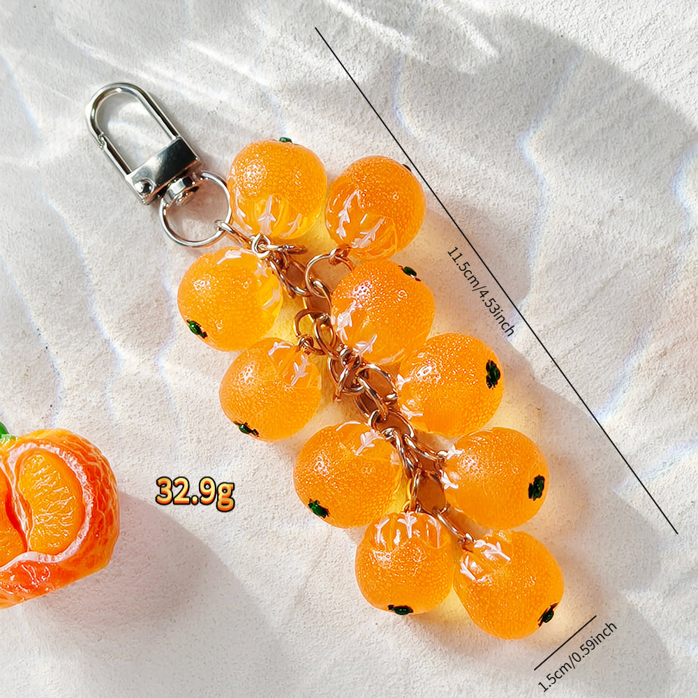 Handmade Fruit Key Chains 10 PCS Package Featuring Plastic Material In Pastoral Style For Spring & Summer