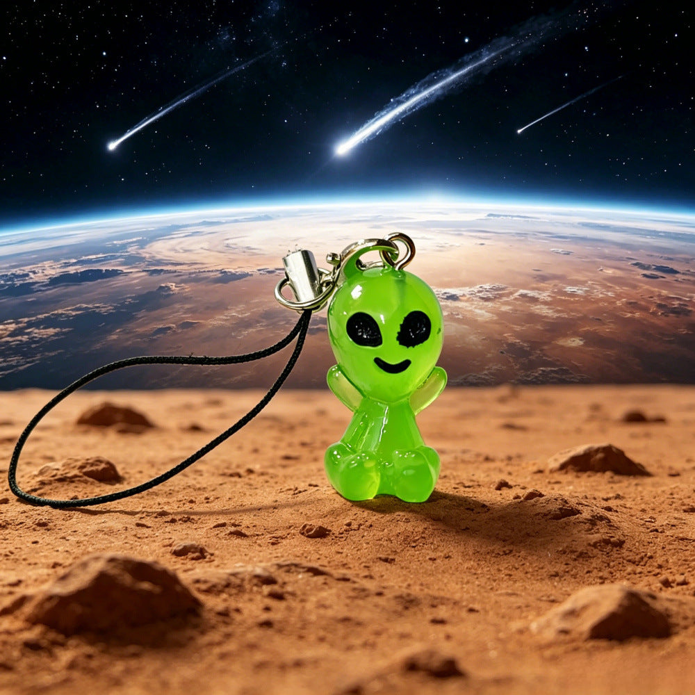 Luminous Cartoon Mobile Phone Chain Made Of Resin, Featuring A Glowing Design For A Fun And Stylish Accessory
