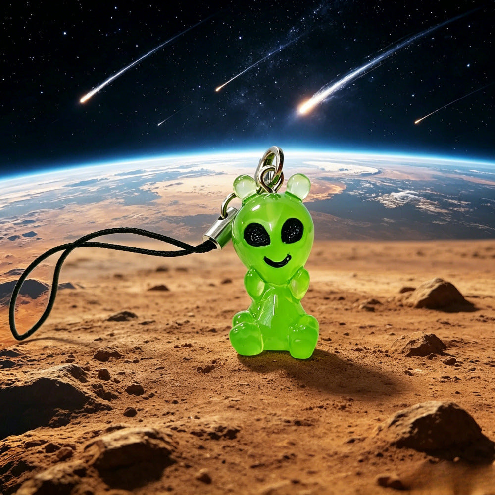 Luminous Cartoon Mobile Phone Chain Made Of Resin, Featuring A Glowing Design For A Fun And Stylish Accessory