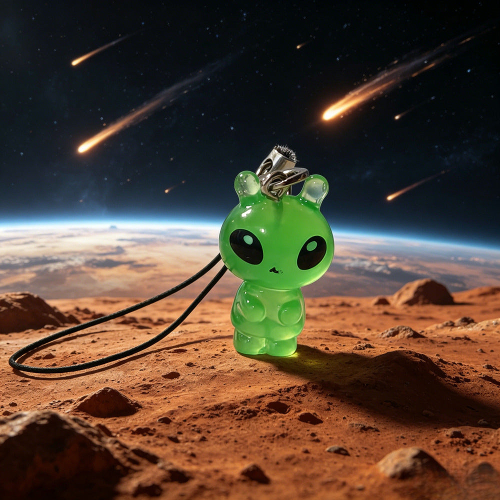 Luminous Cartoon Mobile Phone Chain Made Of Resin, Featuring A Glowing Design For A Fun And Stylish Accessory