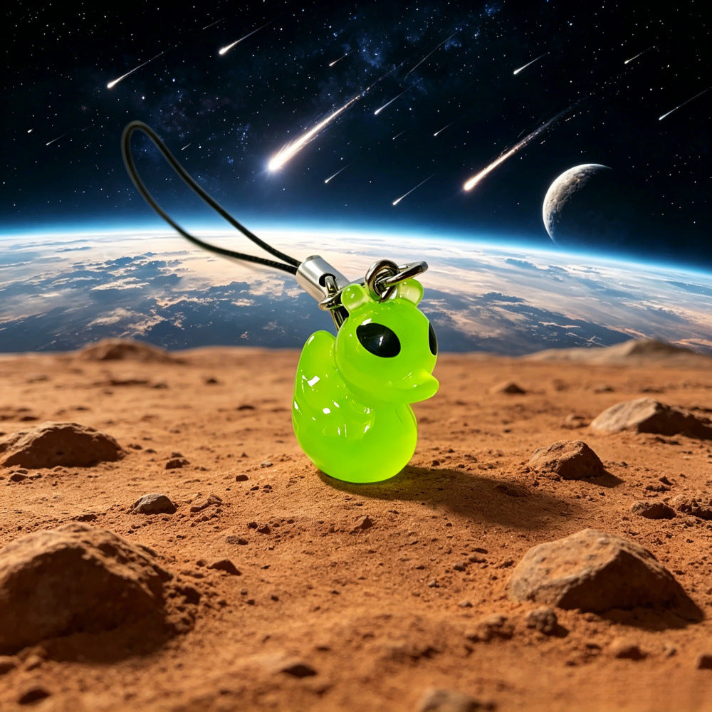 Luminous Cartoon Mobile Phone Chain Made Of Resin, Featuring A Glowing Design For A Fun And Stylish Accessory