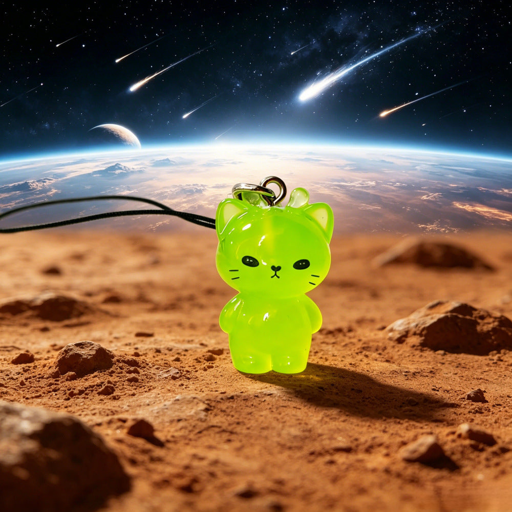 Luminous Cartoon Mobile Phone Chain Made Of Resin, Featuring A Glowing Design For A Fun And Stylish Accessory