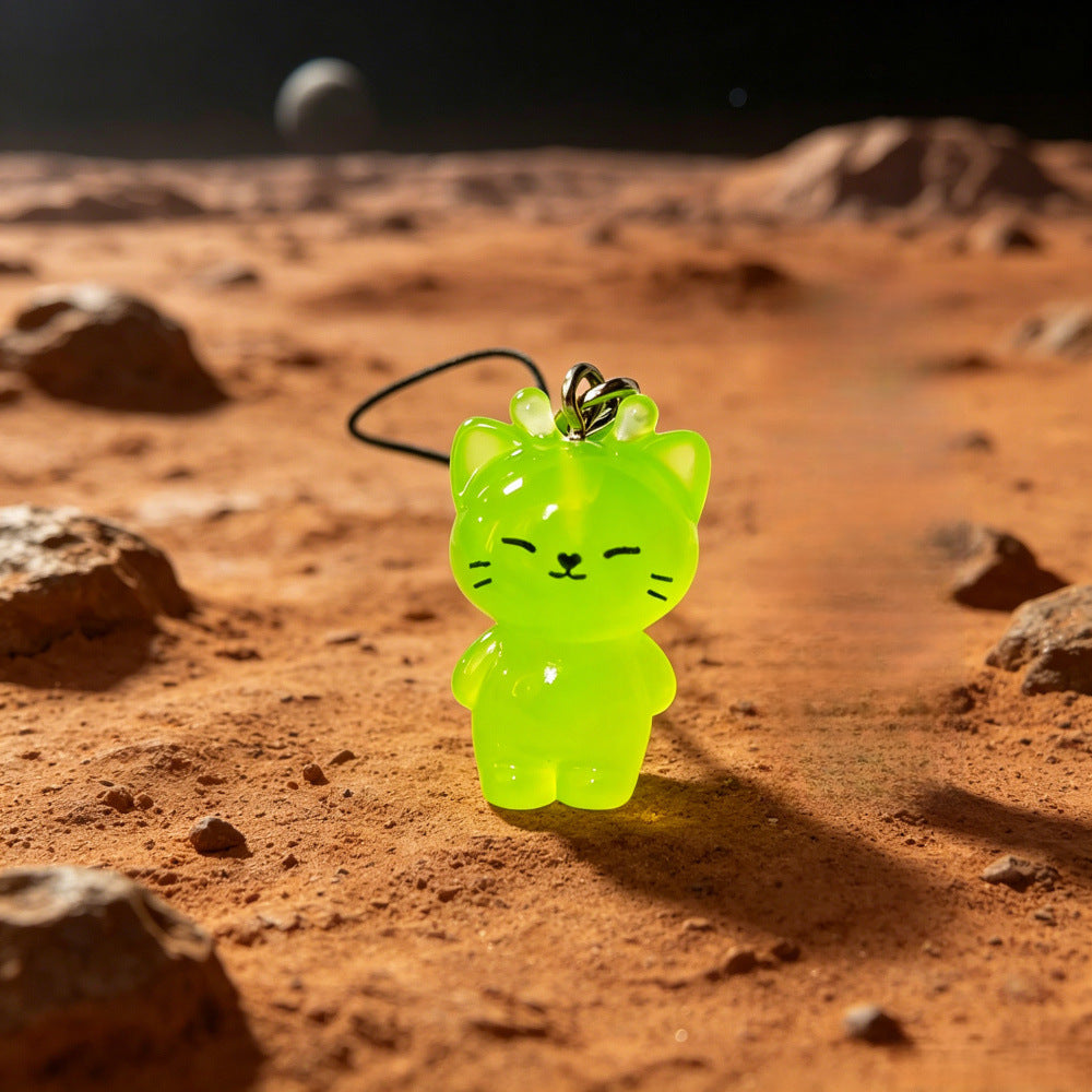 Luminous Cartoon Mobile Phone Chain Made Of Resin, Featuring A Glowing Design For A Fun And Stylish Accessory