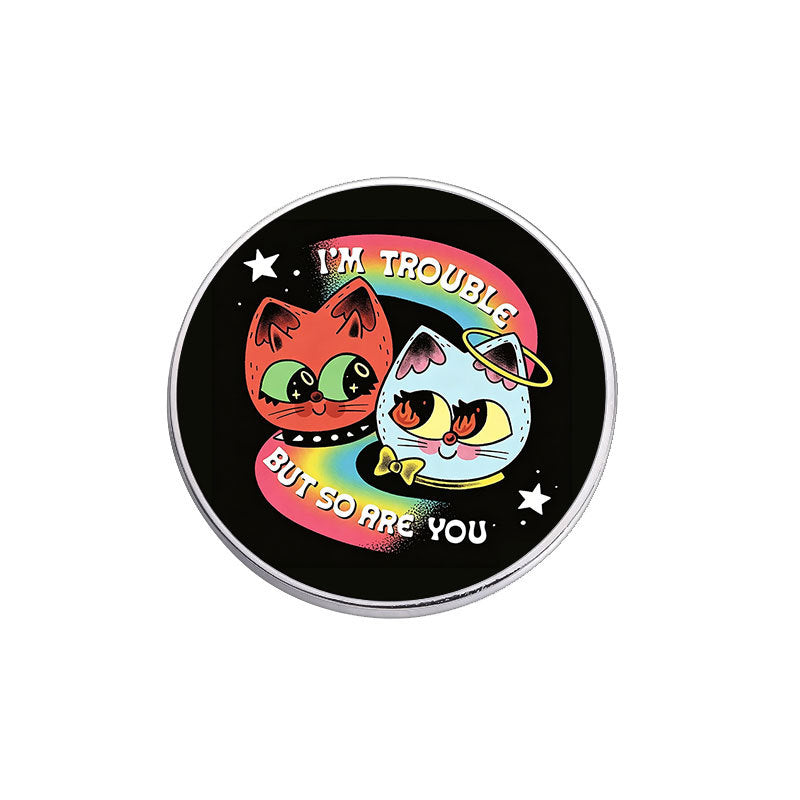 Cat Pin Made Of Zinc Alloy With Electroplated Finish, Available In Red Color