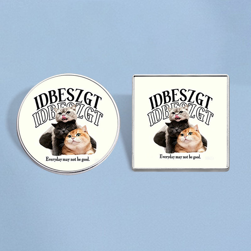 Animal Pin Made Of Zinc Alloy With Electroplated Craftsmanship, Available In Light Brown