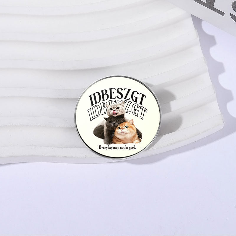 Animal Pin Made Of Zinc Alloy With Electroplated Craftsmanship, Available In Light Brown