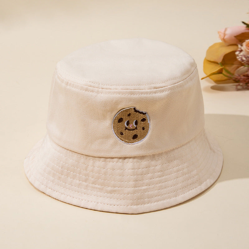 New Style Bucket Hat For Kids With Embroidery, Made Of Cotton, Suitable For All Seasons