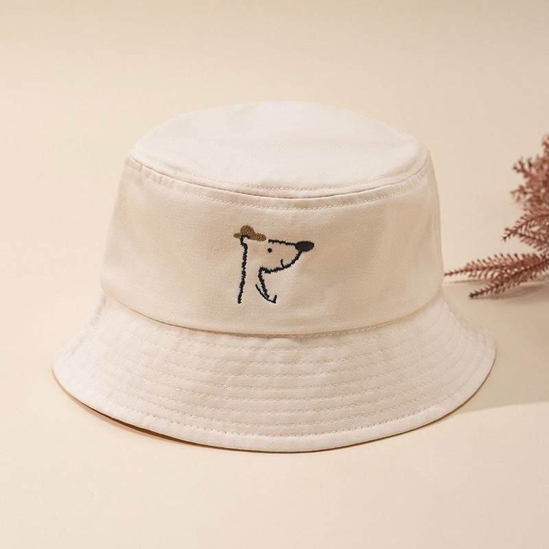 New Style Bucket Hat For Kids With Embroidery, Made Of Cotton, Suitable For All Seasons