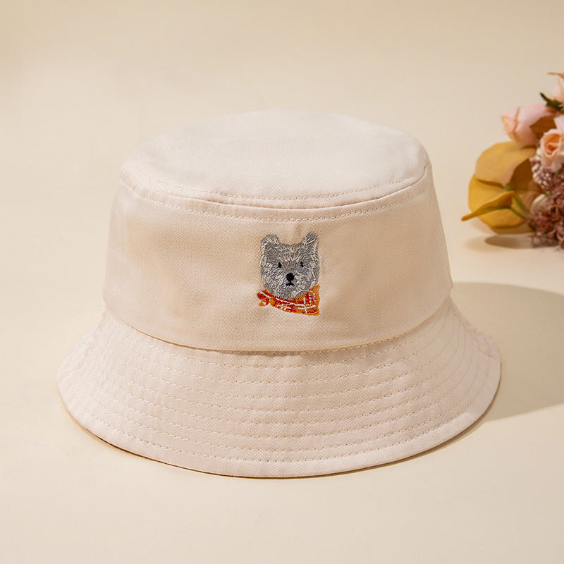 New Style Bucket Hat For Kids With Embroidery, Made Of Cotton, Suitable For All Seasons