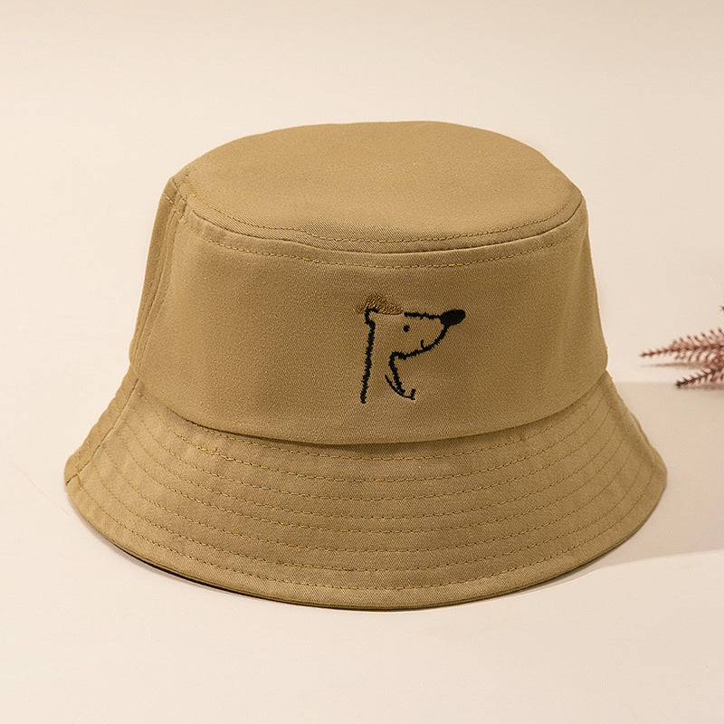 New Style Bucket Hat For Kids With Embroidery, Made Of Cotton, Suitable For All Seasons