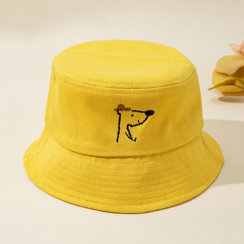 New Style Bucket Hat For Kids With Embroidery, Made Of Cotton, Suitable For All Seasons