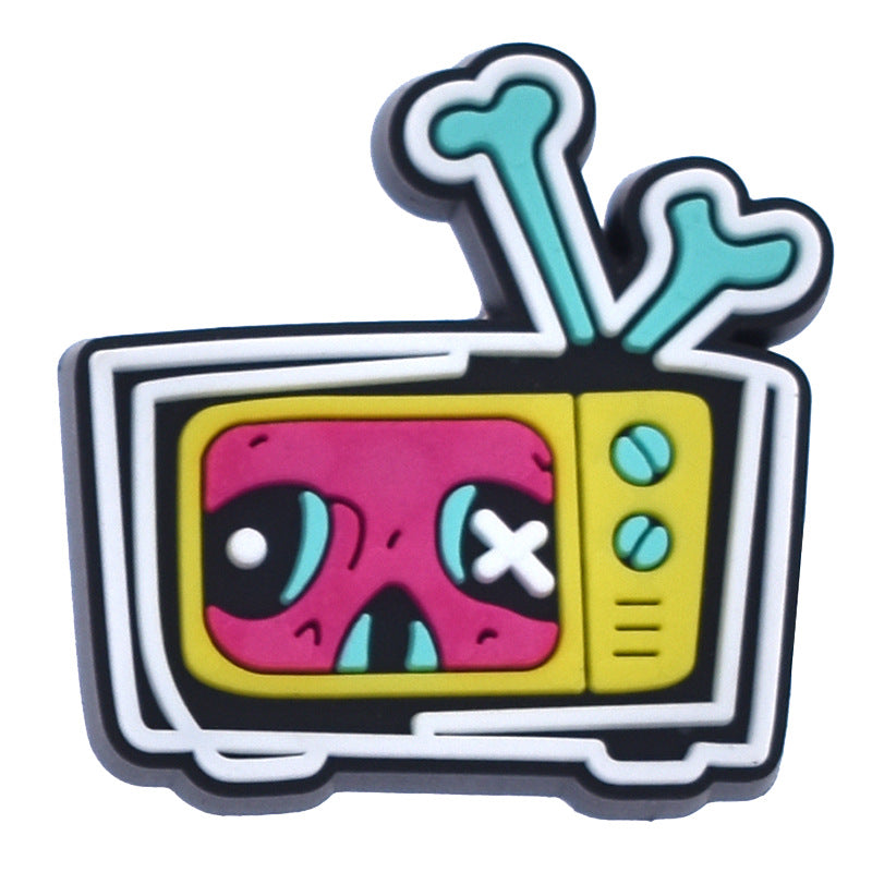Sweet Cartoon Shoe Buckle For Slippers Made Of Soft Glue, Decorative And Comfortable